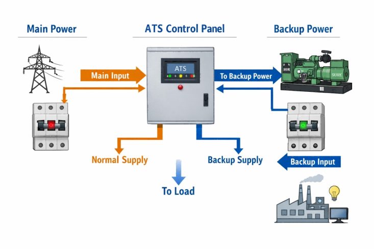 ATS control panel work diagram