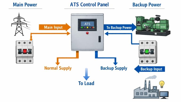 ATS control panel work diagram