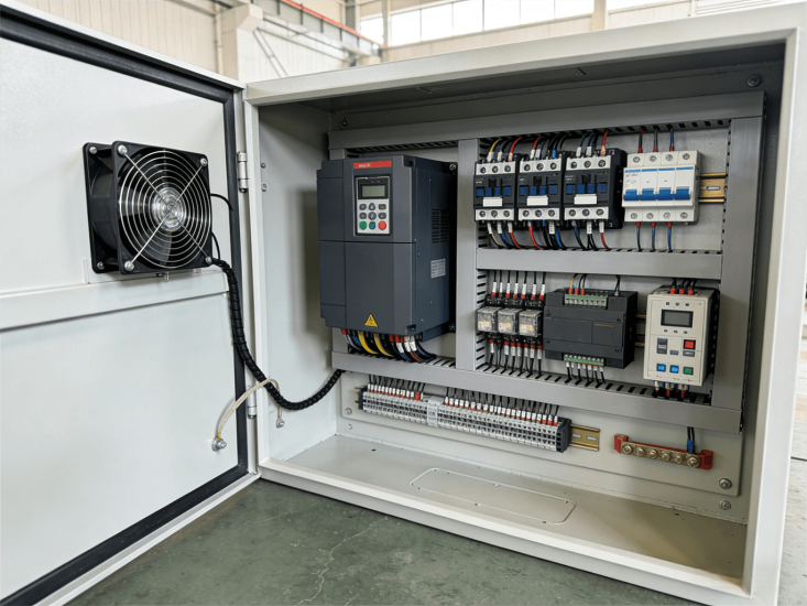 soft starter control panel interior