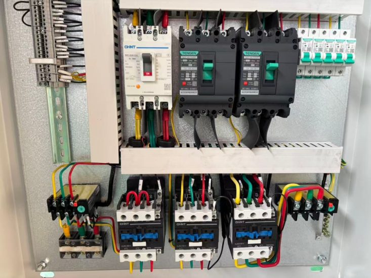 Inside the power control panel