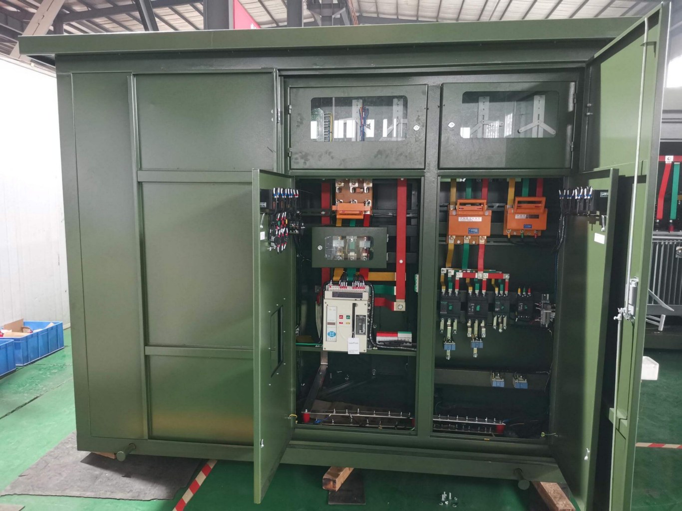Kiosk Substation with Low-Voltage Side Doors Open