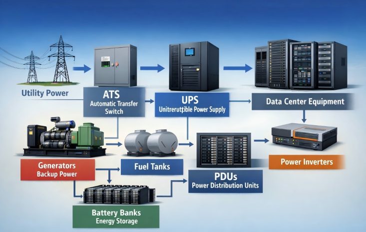 Power Distribution System for Data Centers