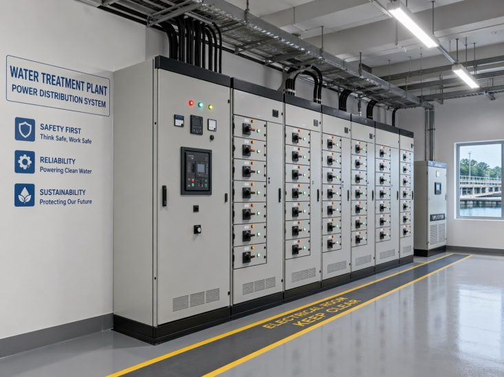 Power distribution system of water treatment plant