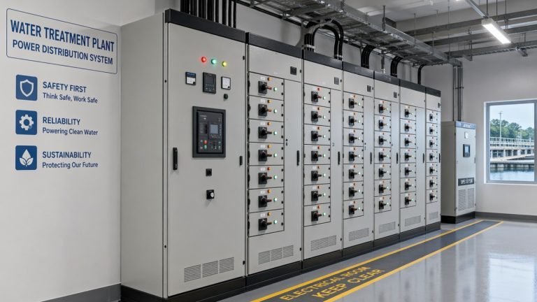 Power distribution system of water treatment plant