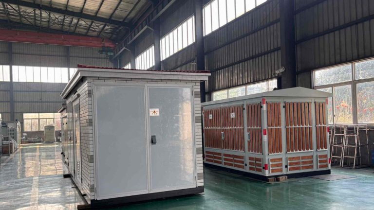Two box-type substations in workshop