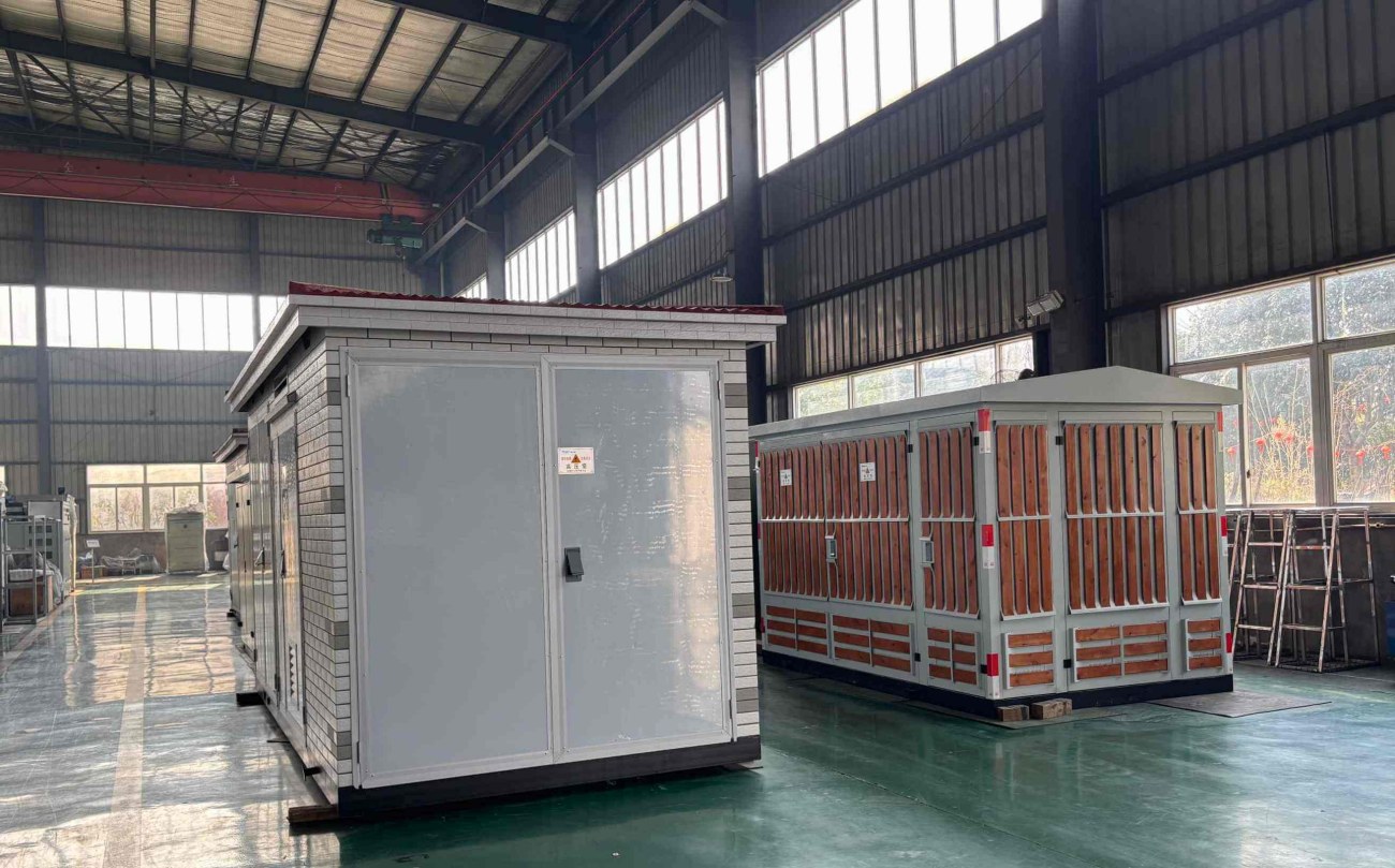 Two box-type substations in workshop