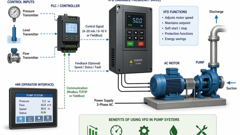 VFD pump control system diagram