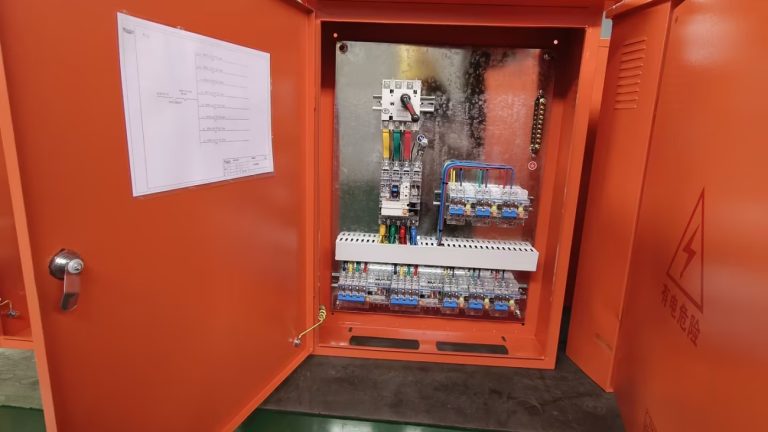 portable orange power distribution box