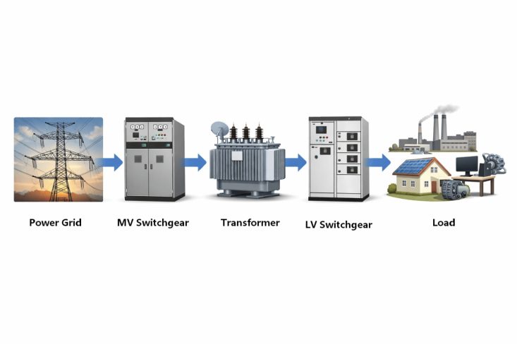 power flow in containerized substation