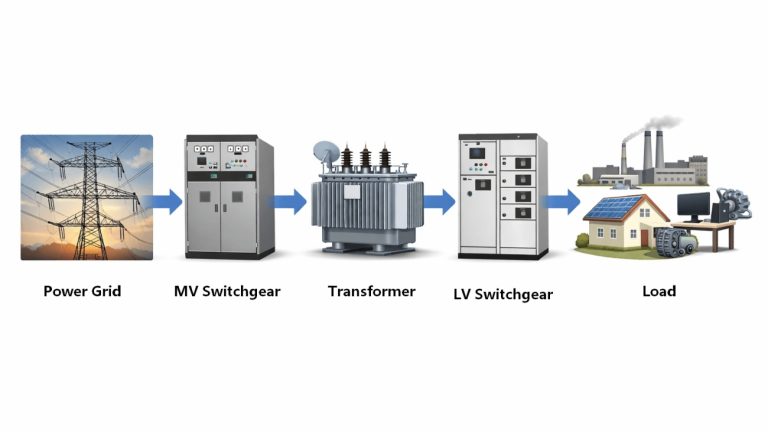 power flow in containerized substation