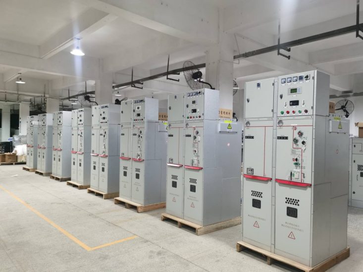 ring main units in factory workshop