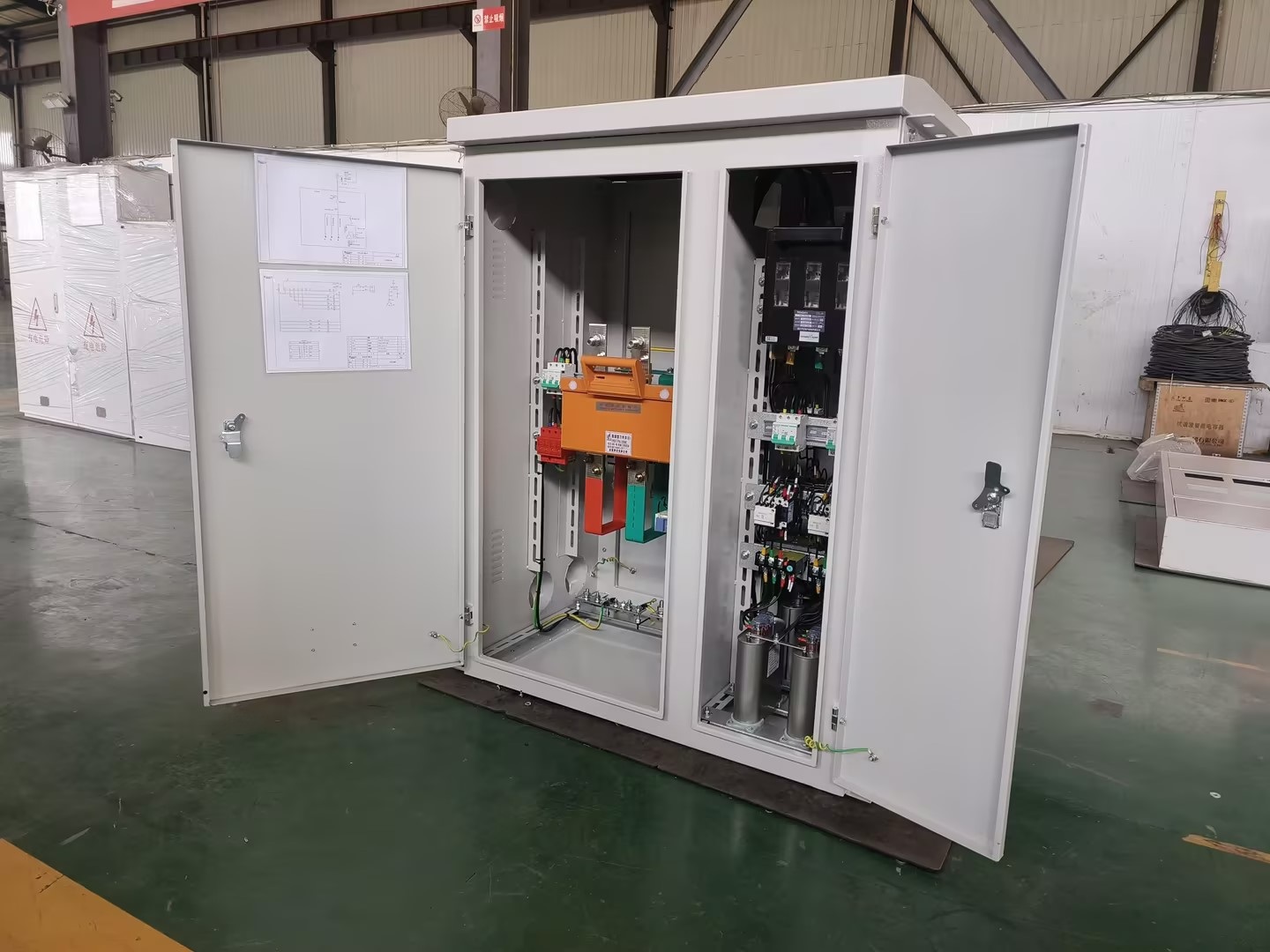 electrical control panel in factory