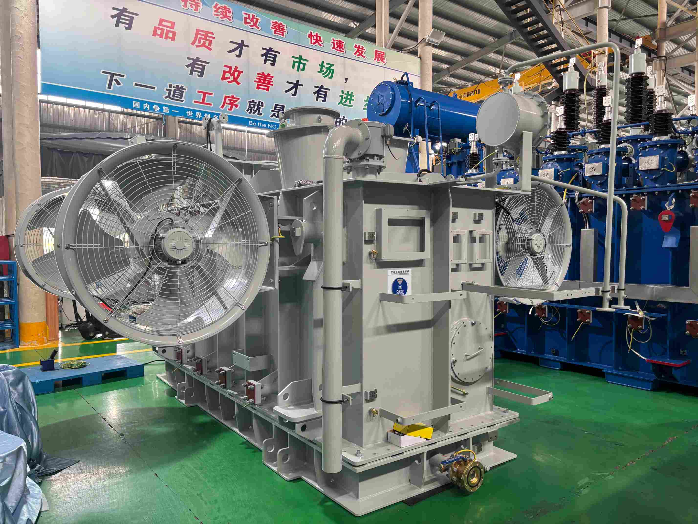 power transformers in factory