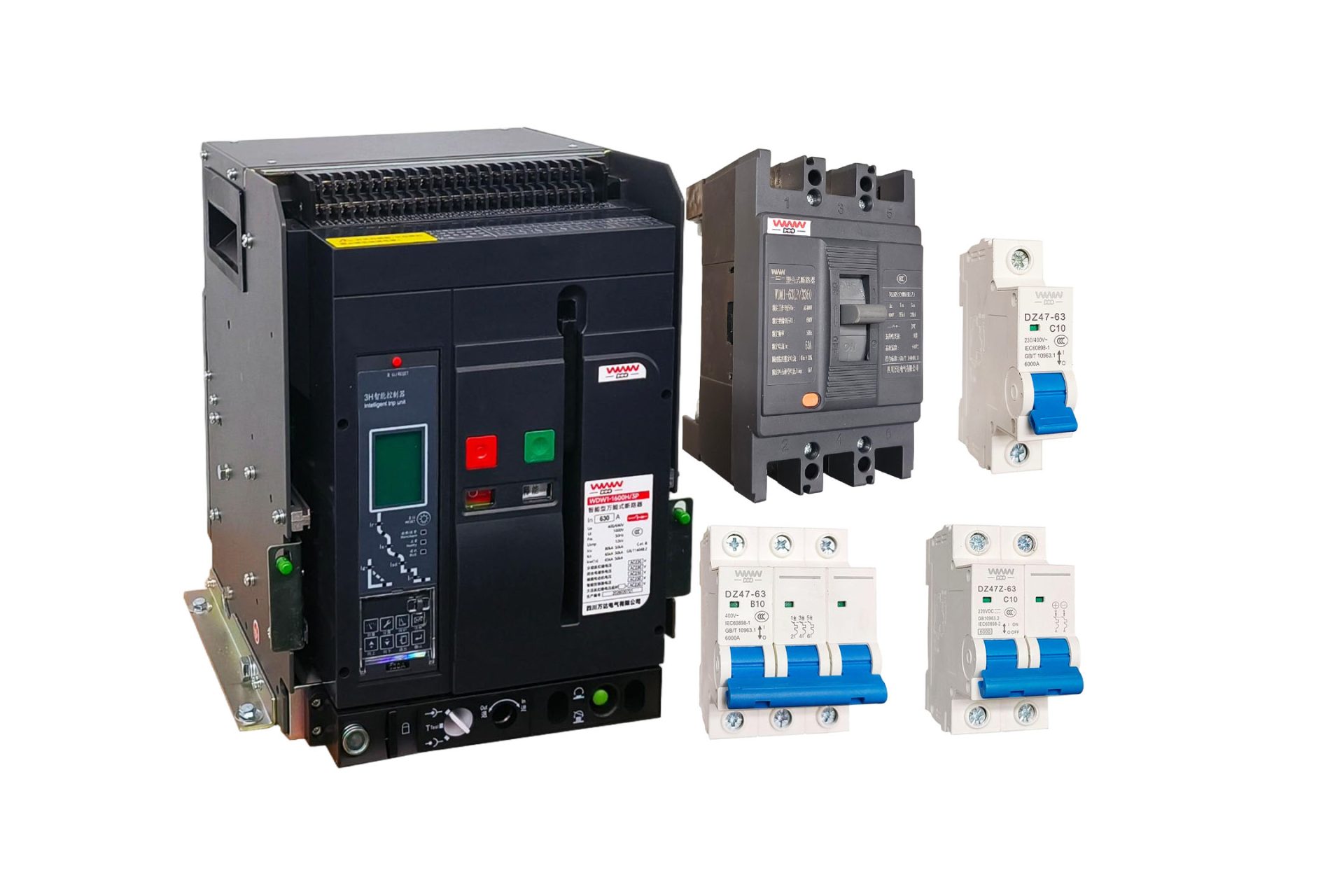 range of circuit breakers